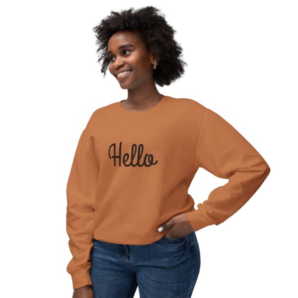 14856127676894089866_2048.jpeg "Hello" Unisex Crewneck