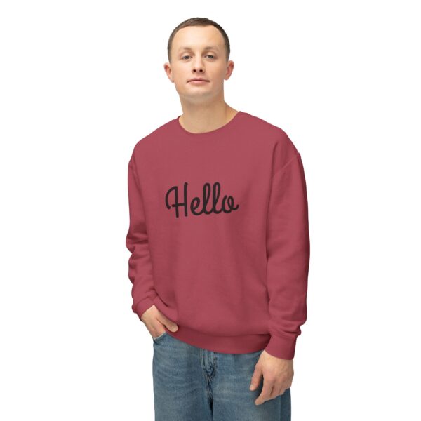 2366763152987330077_2048.jpeg "Hello" Unisex Crewneck