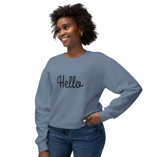 6464751775359811264_2048.jpeg "Hello" Unisex Crewneck