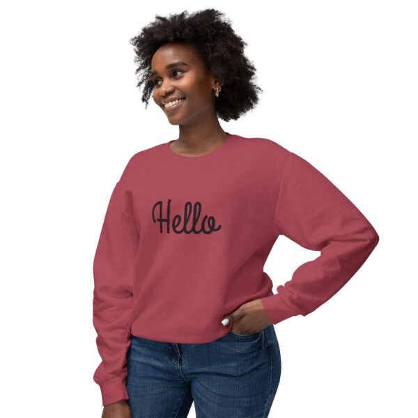 7654669371045296009_2048.jpeg "Hello" Unisex Crewneck