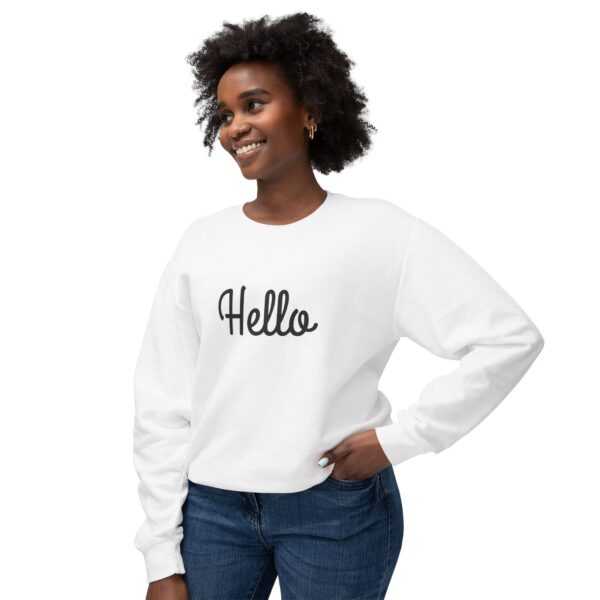 9497673013156652235_2048.jpeg "Hello" Unisex Crewneck